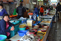 たくさんの海鮮物が集まる統営の市場